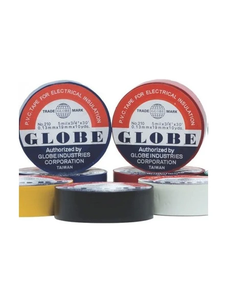 Globe Pvc Elektrik İzole Bant Siyah İzolasyon Bandı 19mm 1 Adet - 3