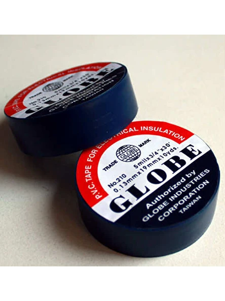Globe Pvc Elektrik İzole Bant Siyah İzolasyon Bandı 19mm 1 Adet - 2