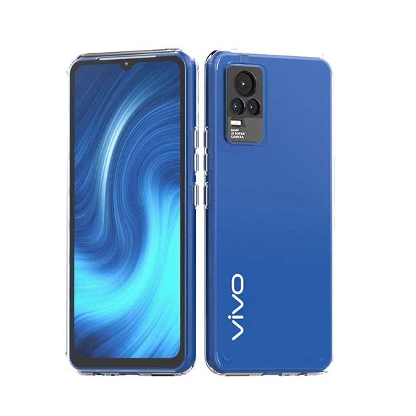 Vivo V21E Kılıf Zore Coss Şeffaf Sert Silikon Kılıf