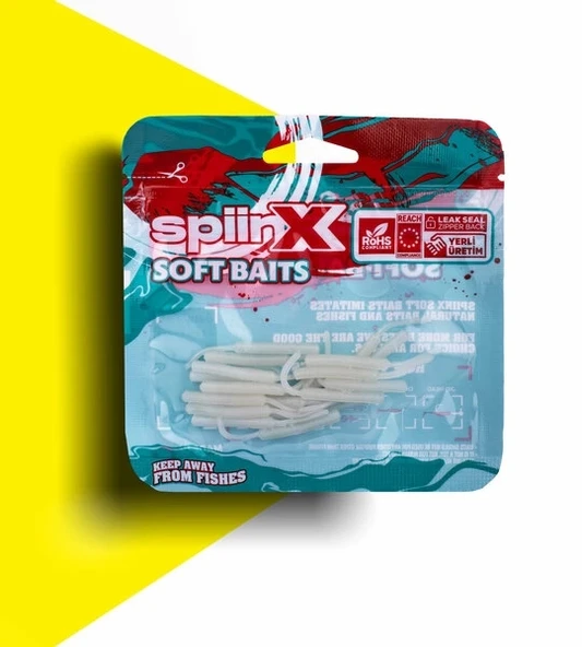 SPIINX BABY FISH SİLİKON 4.5CM 18P Renk:White - Resim 2