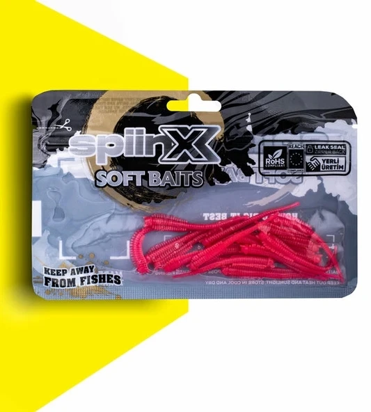 Spıınx Sandworm Lrf Silikon 6Cm 18P Glow Renk: UV PINKY