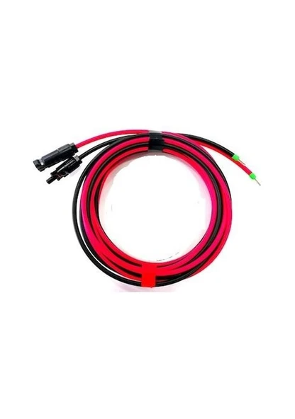 Solar Kablo Güneş Paneli Şarj Kontrol Arası Uçları Mc4Lü 6Mm Kablo Seti 5M Siyah 5m Kırmızı - 2