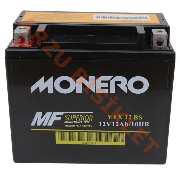Motosiklet Aküsü Ytx12-Bs 12 Volt 12 Amper (150 mm - 86 mm - 131 mm )
