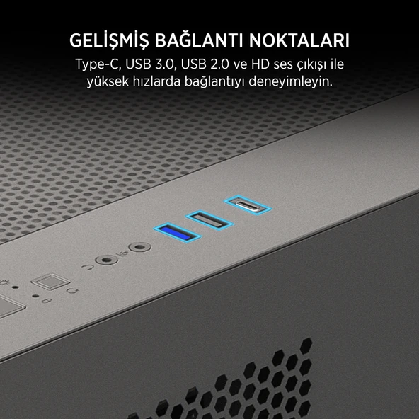 James Donkey Stark S700 3xARGB Temperli Cam 750W 80+ Bronze mATX Siyah Gaming (Oyuncu) Kasa - 4