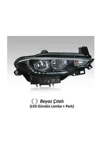 FAR SAG FIAT EGEA 16>20 MOTORLU LED BEYAZ CITALI DRL+PARK AYFAR 101136 - 1