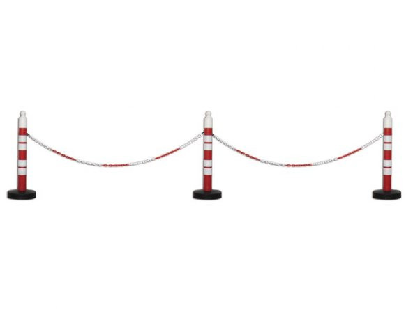 Plastik Zincir Kırmızı Beyaz - Bariyer Zinciri 15 Metre - 3