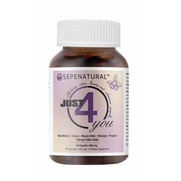 Kara Mürver, Meyan Kökü, Turunç, Ekinezya, Propolis  Takviye Edici Gıda 90 Kapsül x900 mg