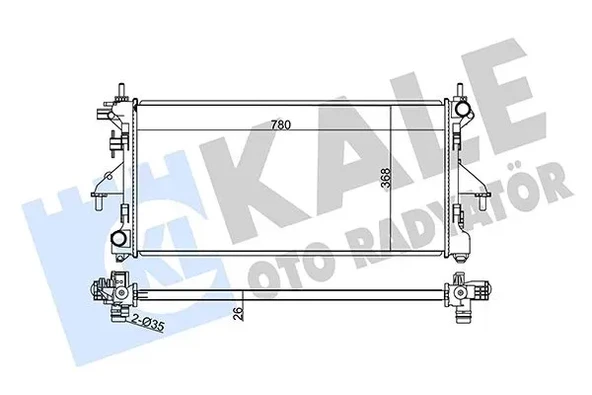 SU RADYATORU FIAT DUCATO 2.3D 06-> MT [BRAZING] [780X368X26] KALE 347470