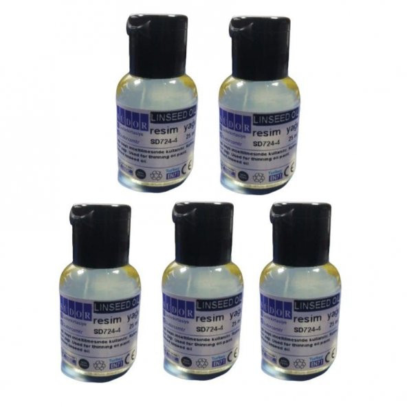 Resim Yağı 25 ml Südor Resim Yağı 5 Adet