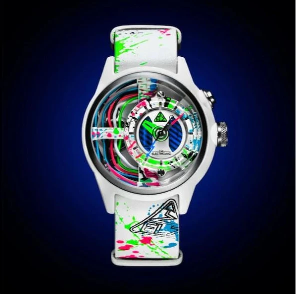 The Electricianz The Neon Z Black & White-Arty Editions ZZ-A1A/08-NLW Unisex Kol Saati