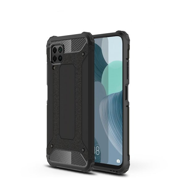 Pilanix Huawei P40 Lite Kılıf Çift Katmanlı Armour Case Siyah