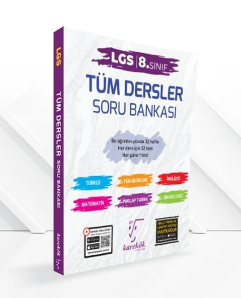 8.Sınıf LGS Tüm Dersler Soru Bankası Karekök Yayınları - 1