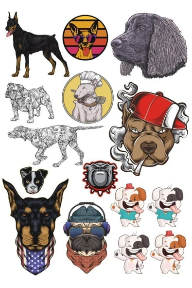 Köek Sticker Set-1 14 Parça Telefon, Tablet, Defter, Laptop Sticker