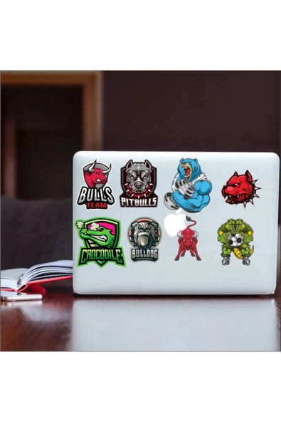 Agresif Hayvanlar Sticker Set-7 10 Parça Telefon, Tablet, Defter, Laptop Sticker - Resim 2
