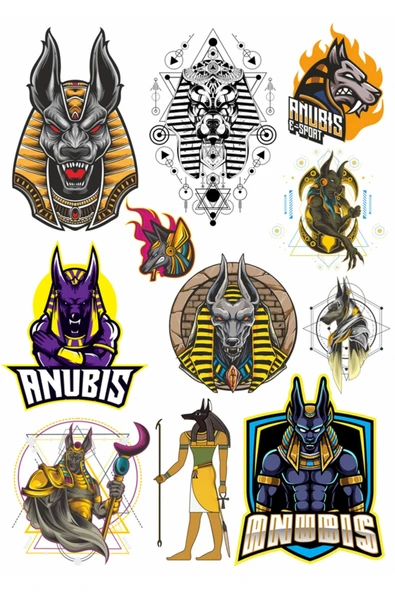 Anubis Sticker Set-1 11 Parça Telefon, Tablet, Defter, Laptop Sticker ürün görseli 1