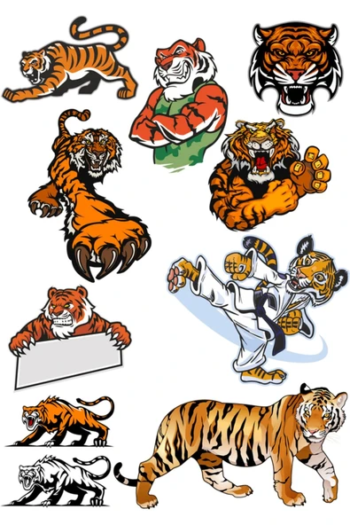 Kaplan Sticker Set -1 9 Parça Telefon, Tablet, Defter, Laptop Sticker ürün görseli 1