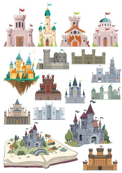 Kale Sticker Set-1 13 Parça Telefon, Tablet, Defter, Laptop Sticker ürün görseli 1