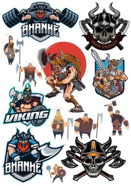 Savaşçı Sticker Set 13 Parça Telefon, Tablet, Defter, Laptop Sticker ürün görseli 1