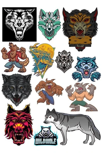 Kurt Sticker Set-2 13 Parça Telefon, Tablet, Defter, Laptop Sticker ürün görseli 1