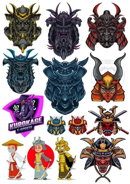 Samui Sticker Set-5 14 Parça Telefon, Tablet, Defter, Laptop Sticker