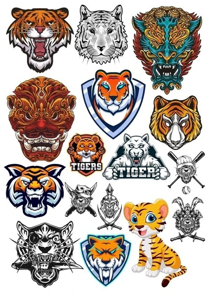Aslan Lions Sticker Set-2 15 Parça Telefon, Tablet, Defter, Laptop Sticker ürün görseli 1