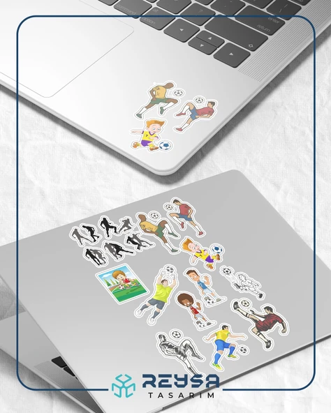 Futbol Sticker Set-1 16 Parça Telefon, Tablet, Defter, Laptop Sticker - 3