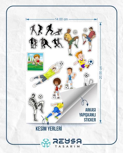 Futbol Sticker Set-1 16 Parça Telefon, Tablet, Defter, Laptop Sticker - 2