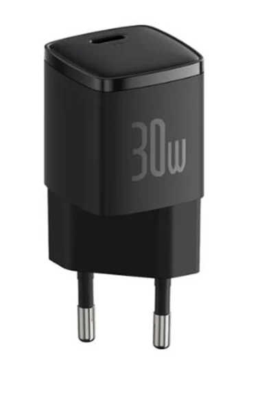 BASEUS CCXF000301 Cube Pro USB-C Hızlı Şarj Cihazı 30W Siyah