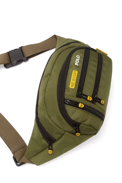 Erkek Bel Çantası Çapraz Çok Cepli Suya Dayanıklı Kumaş Göğüs Çapraz Kulaklık Çıkışlı Çanta - 6