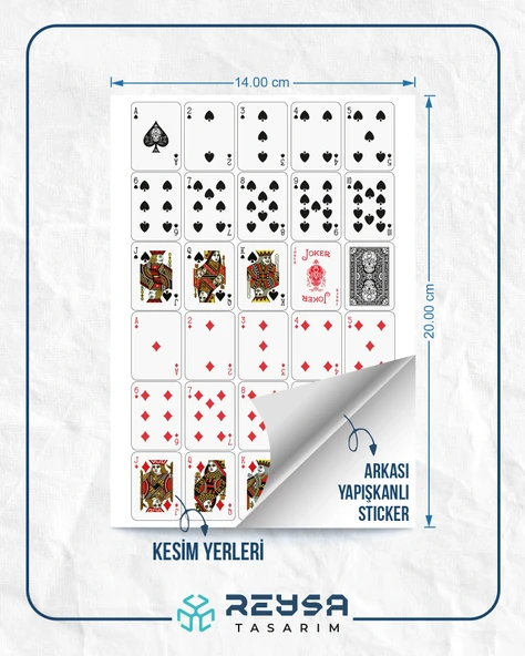 Poker Destesi Sticker Set-3 30 Parça Telefon, Tablet, Defter, Laptop Sticker - Resim 2
