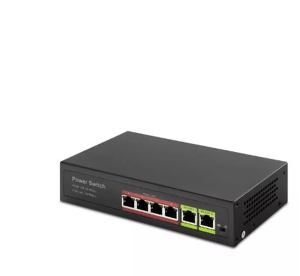 HADRON HD04 POE SWITCH 2UPLINK 4+2 10-100 MBPS 4PORT