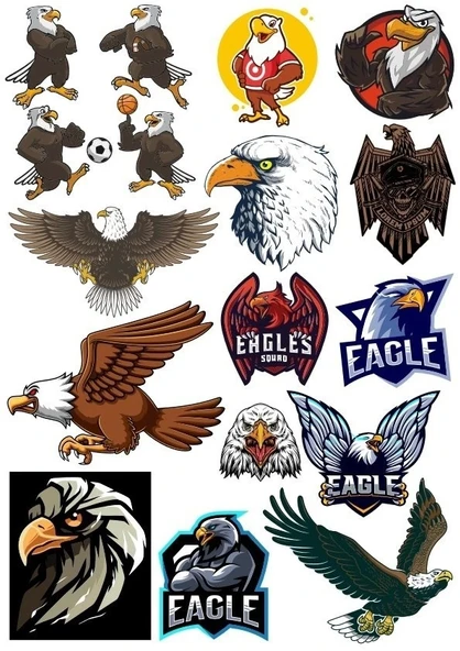 Kartal Eagle Sticker Set-13 16 Parça Telefon, Tablet, Defter, Laptop Sticker ürün görseli 1