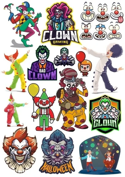 Paylanço Joker Sticker Ser 19 Parça Telefon, Tablet, Defter, Laptop Sticker ürün görseli 1