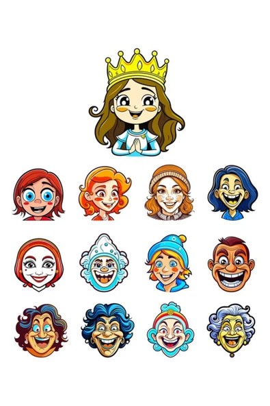 Gülen Yüzler Sticker Set 1