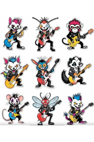 Metalci Hayvanlar Sticker Set 2