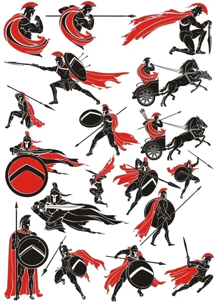Spartalı Sticker Set 20 Parça Telefon, Tablet, Defter, Laptop Sticker - 1