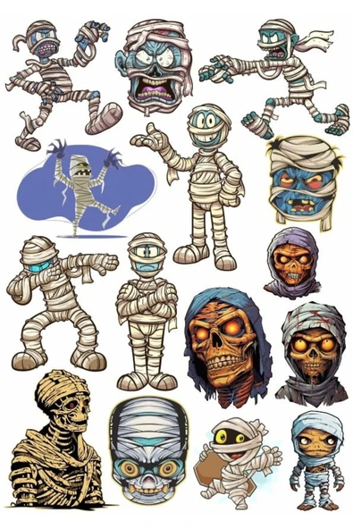 Mumya Mısır Sticker Set 1