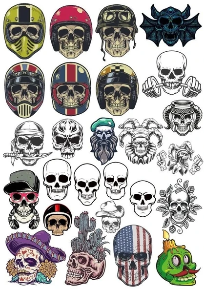 Kurukafa Sticker Set 14 20 Parça Telefon, Tablet, Defter, Laptop Sticker ürün görseli 1