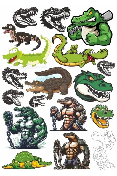 Timsah Sticker Set 3