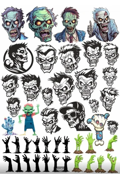 Zombi İstilası Sticker Set 1