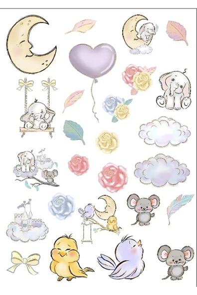 Sevimli Rüyalar Alemi Sticker Set 1 ürün görseli 1