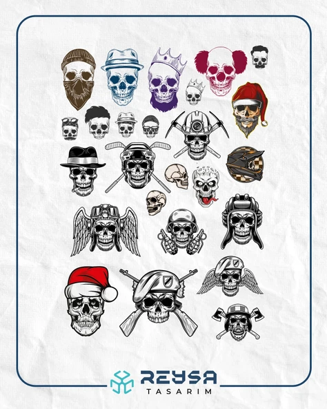 Kurukafa Sticker Set 11 20 Parça Telefon, Tablet, Defter, Laptop Sticker ürün görseli 1