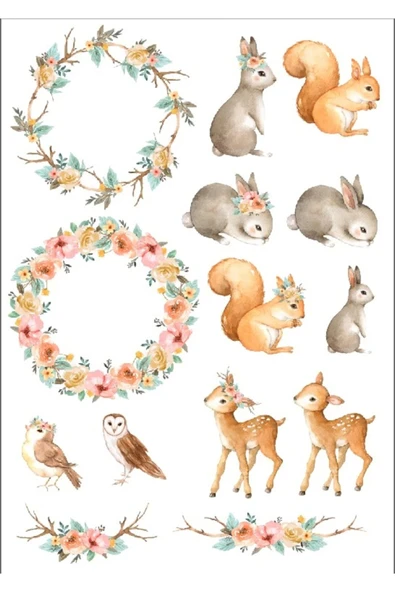 Sevimli Hayvanlar Sticker Set 4 ürün görseli 1