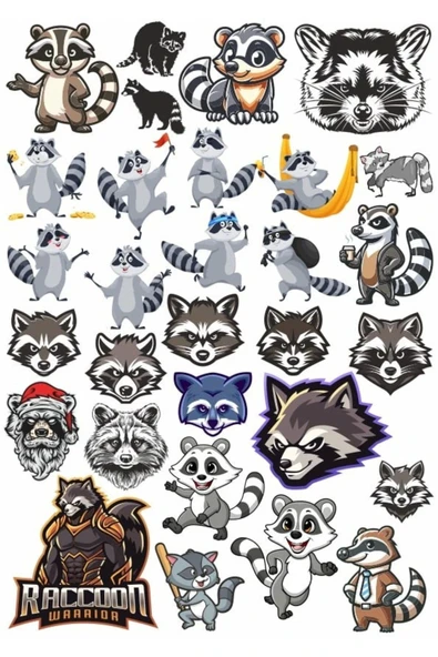 Rakun Sticker Set 1