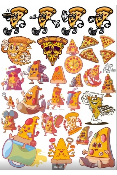 Pizza Sticker Set 3