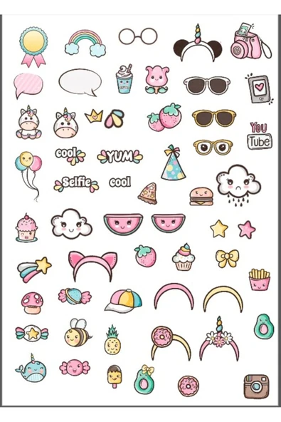 Sevimli Popüler Sticker Set