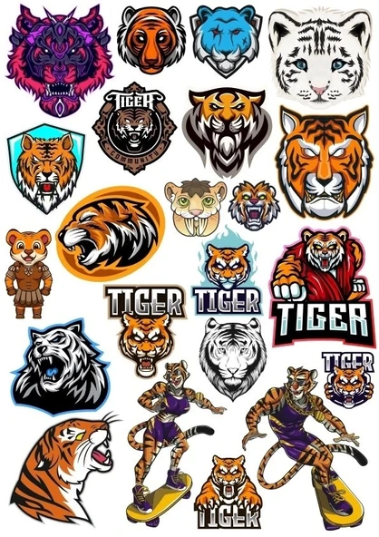 Kaplan Sticker Set 11 25 Parça Telefon, Tablet, Defter, Laptop Sticker