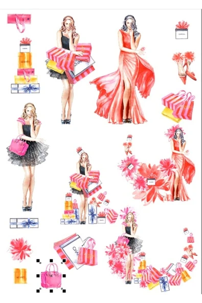 Alışveriş Çılgınlığı Sticker Set