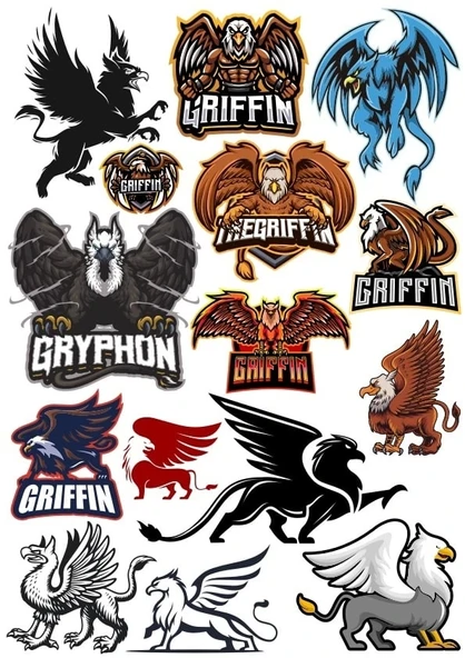 Griffon Sticker Set 9 Parça Telefon, Tablet, Defter, Laptop Sticker ürün görseli 1