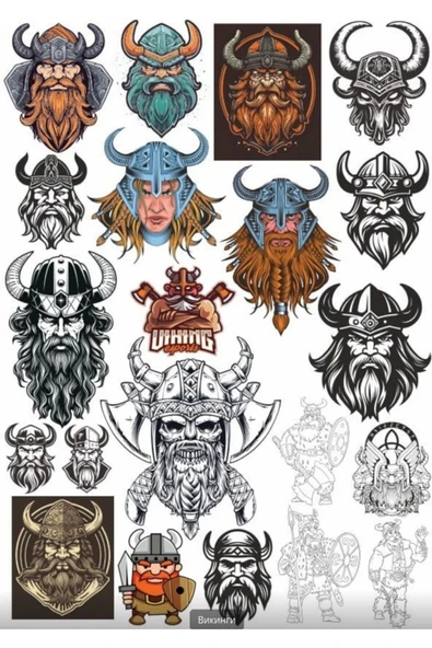 Viking İskandinav Sticker Set 3 ürün görseli 1